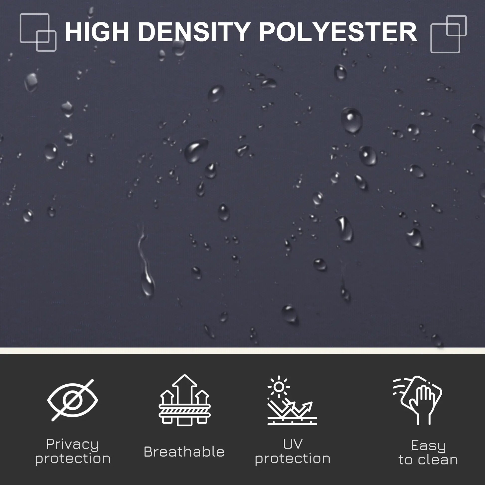 118" x 63" Outdoor Folding Privacy Screen, UV Wind Resistant, Dark Blue Side Awnings at Gallery Canada