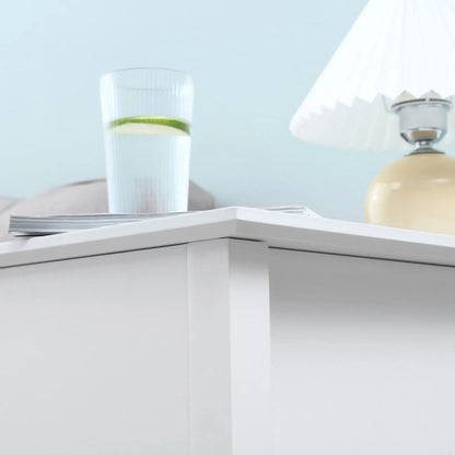 Flip Top End Table, Side Table with Storage, Narrow Nightstand, White Side Tables at Gallery Canada