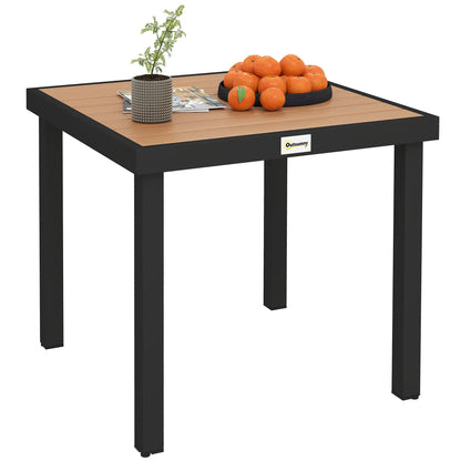 Square Aluminum Patio Dining Table for 4, Outdoor Garden Lawn, Natural Patio Dinning Tables at Gallery Canada