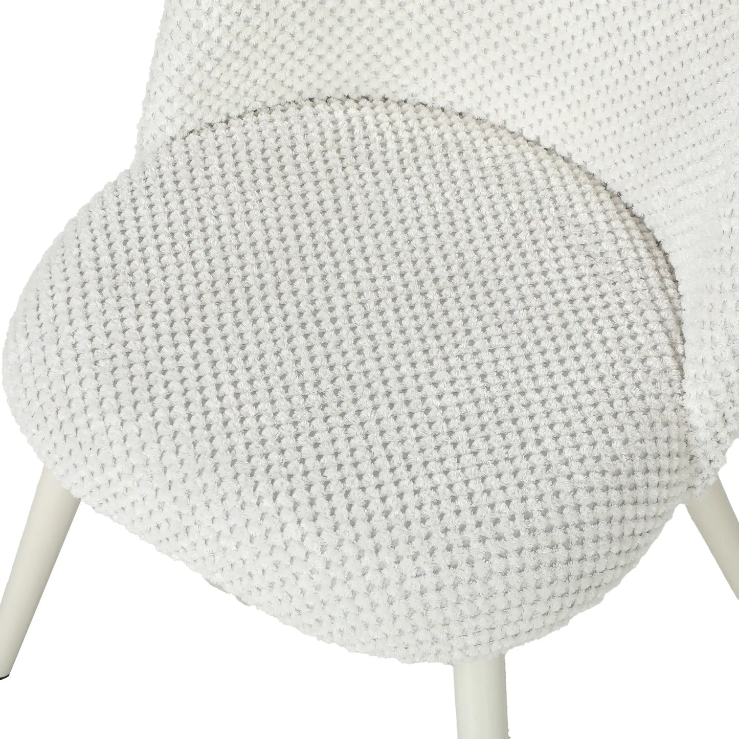 Velvet Upholstered Dining Chairs Set Of 2, Metal Legs, White