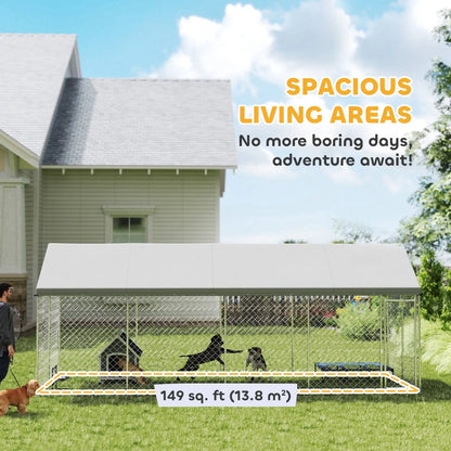 Heavy Duty Outdoor Dog Kennel, Waterproof Roof, 19.7' x 7.5' x 7.9' Dog Kennels at Gallery Canada