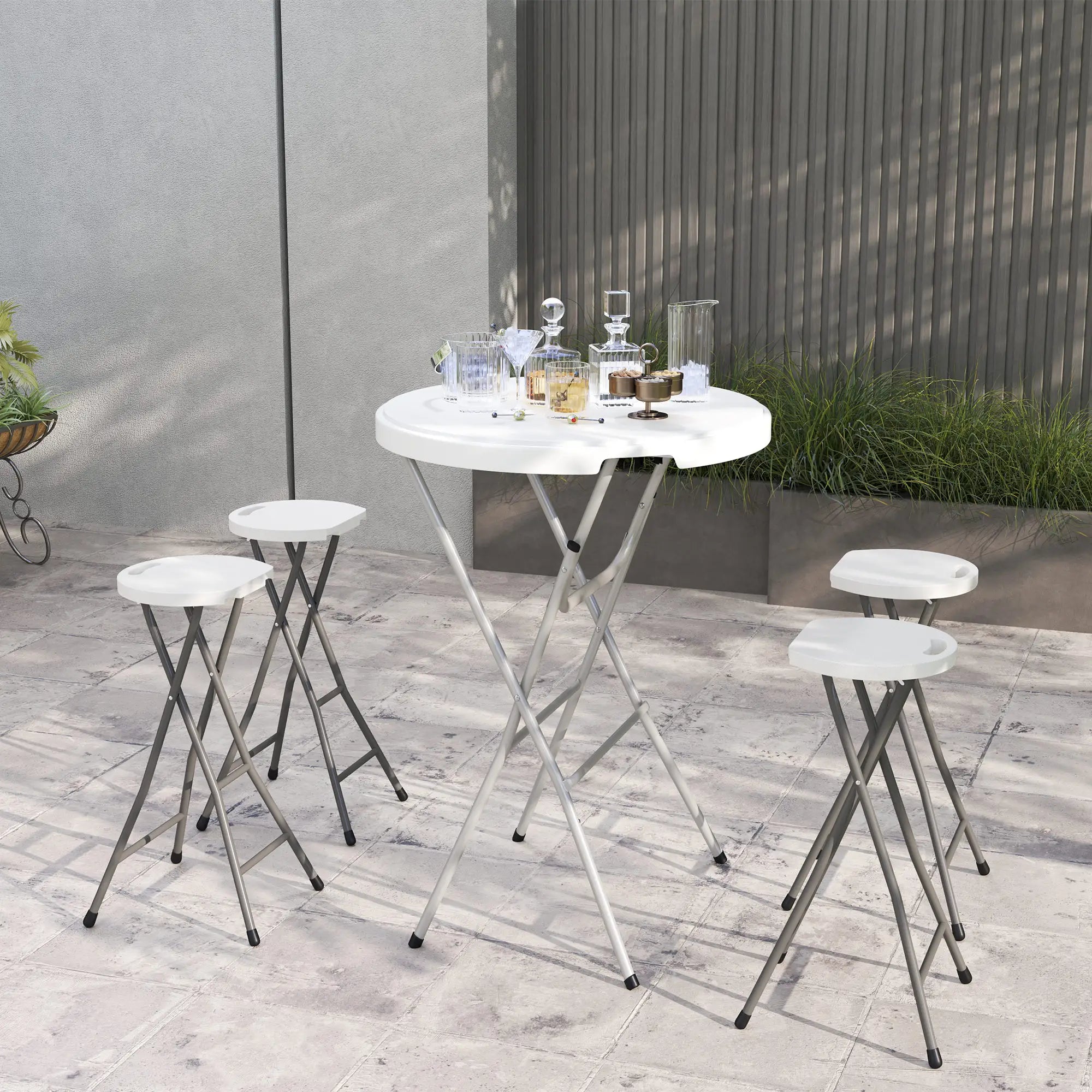 Set of 4 Folding Bar Stools, 29