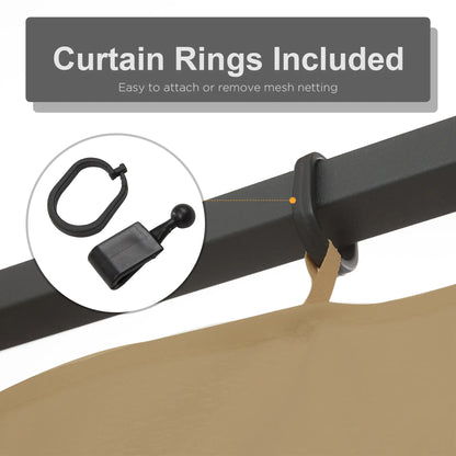 Replacement Mosquito Netting, Gazebo 10' x 10', Khaki, Black Gazebo Sidewalls at Gallery Canada