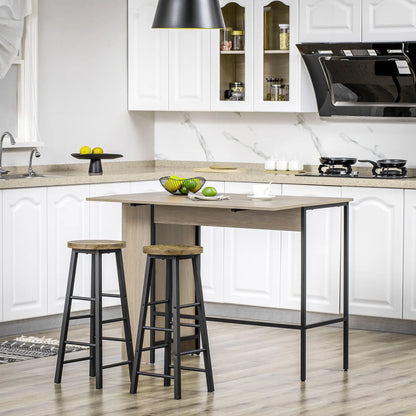 Counter Height Table, Drop Leaf, Extendable, Light Grey Bar Tables at Gallery Canada