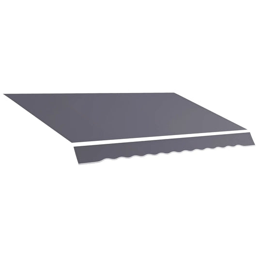 11' x 8' Outdoor Canopy, Retractable Awning, UV Protection, Grey Awning Fabric Replacement Grey at Gallery Canada
