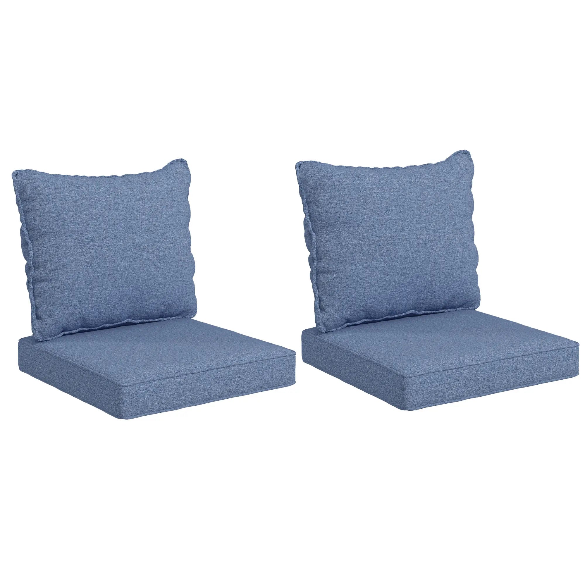 4-Piece Patio Chair Cushion Set, Indoor Outdoor, Blue Patio Chair Cushions at Gallery Canada