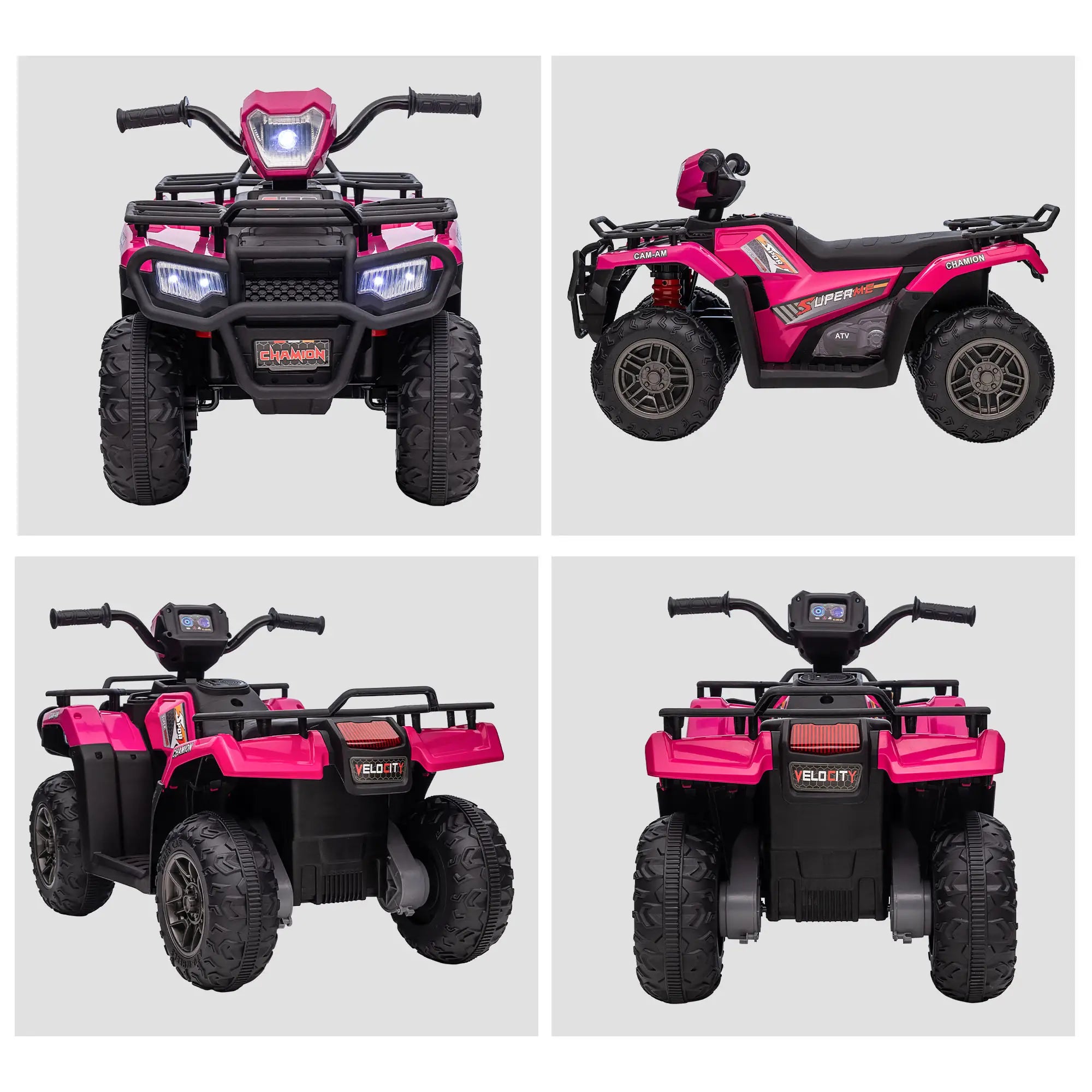 12V Kids ATV Quad, 37-60 Months, Electric Vehicle with Music MP3, Pink Electric Toy Cars at Gallery Canada