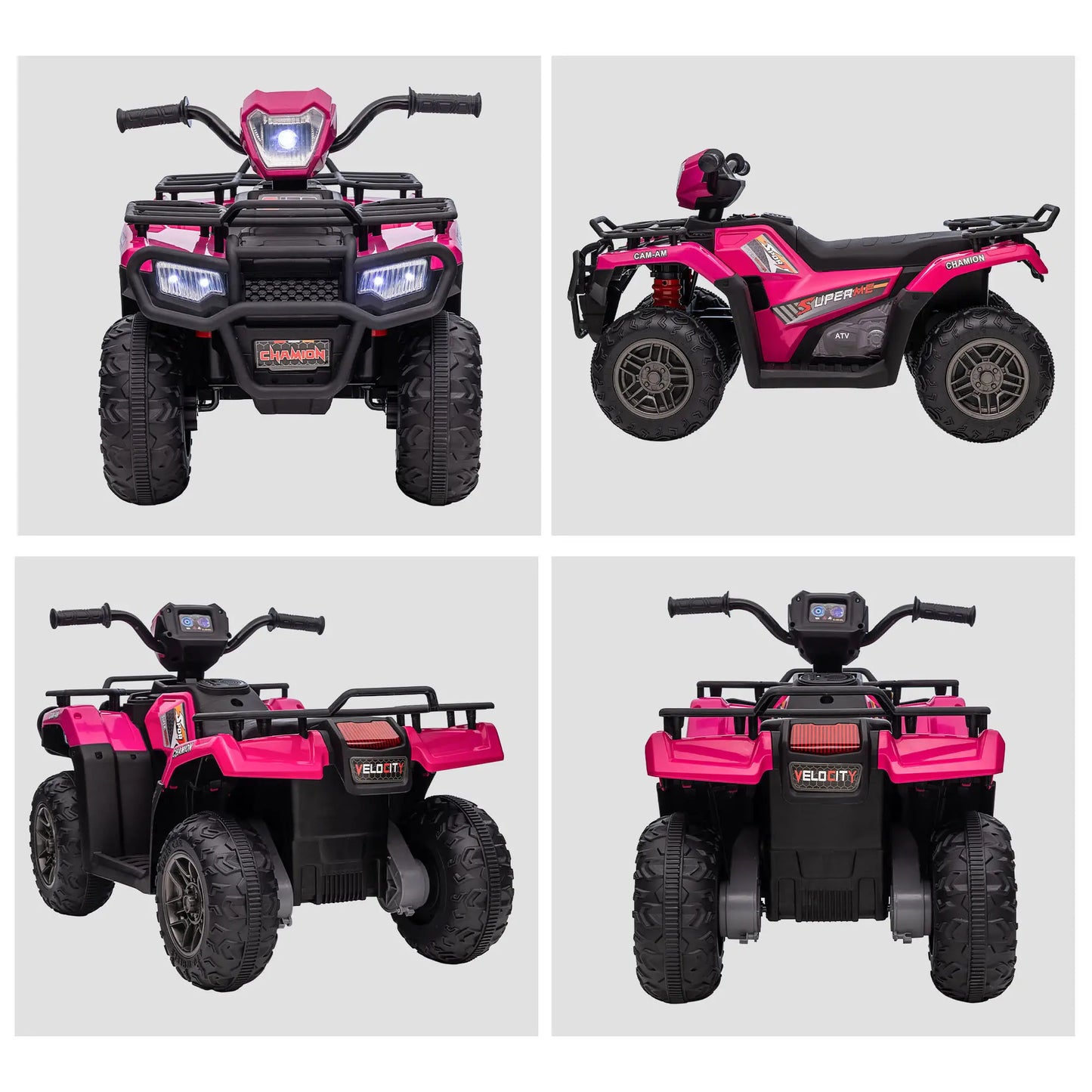 12V Kids ATV Quad, 37-60 Months, Electric Vehicle with Music MP3, Pink Electric Toy Cars at Gallery Canada