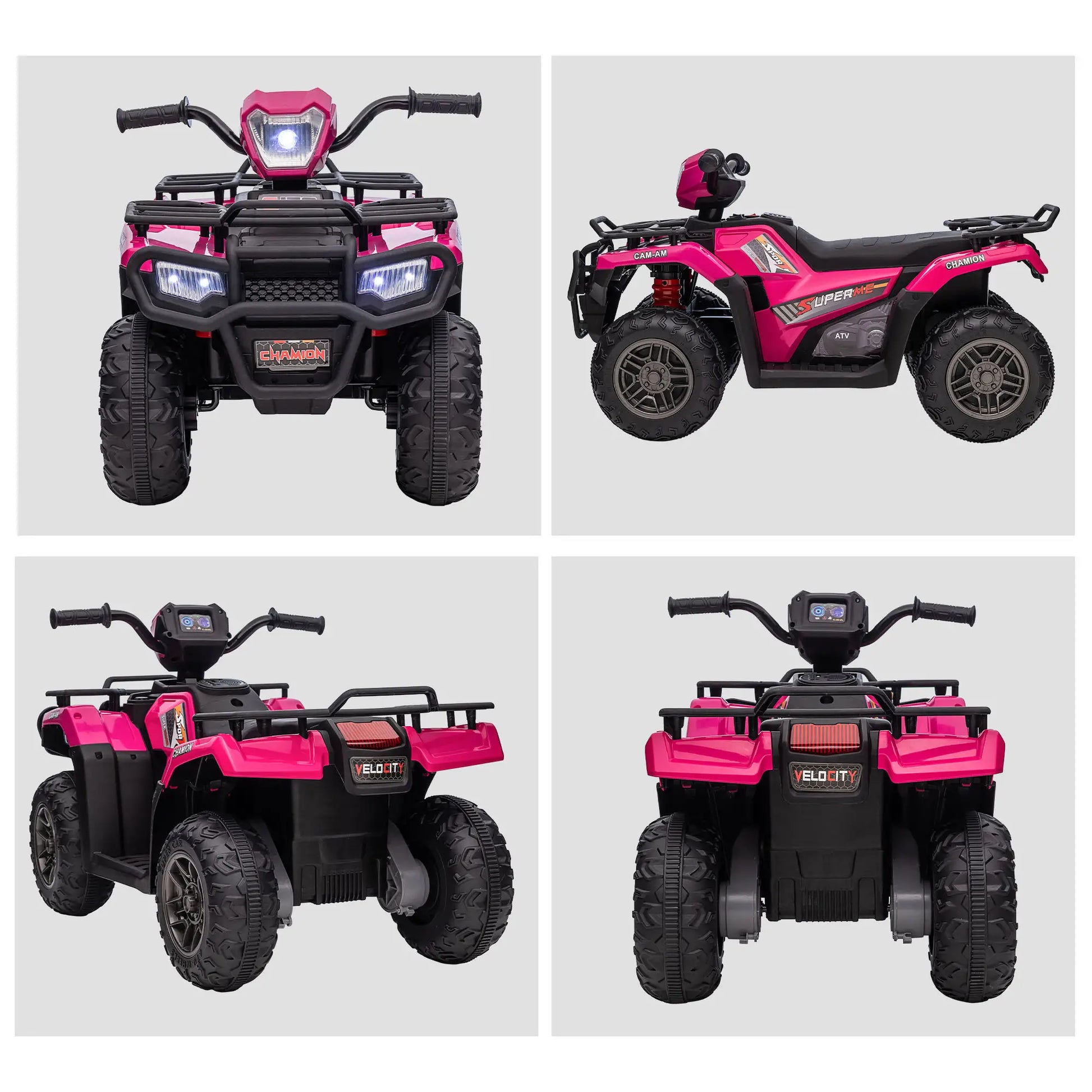 12V Kids ATV Quad, 37-60 Months, Electric Vehicle with Music MP3, Pink Electric Toy Cars at Gallery Canada