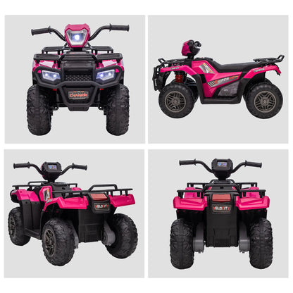 12V Kids ATV Quad, 37-60 Months, Electric Vehicle with Music MP3, Pink Electric Toy Cars at Gallery Canada