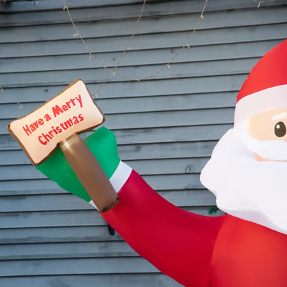 8ft Inflatable Santa Claus with LED Light, Outdoor Yard Display Christmas Inflatables at Gallery Canada
