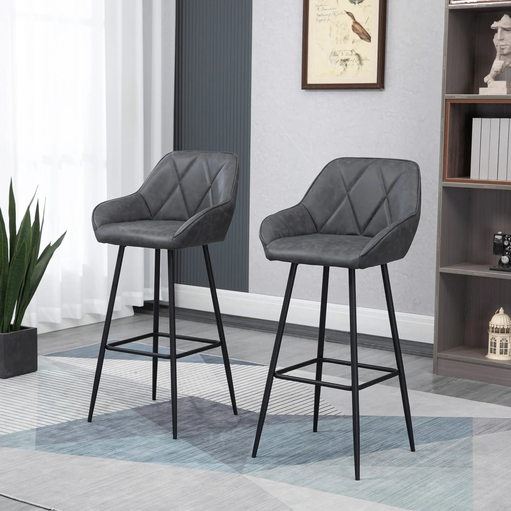 Retro Bar Stools Set of 2, 30
