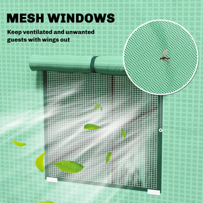 Walk-In Tomato Greenhouse, Reinforced PE Cover, Roll-Up Door, Mesh Windows, Green Greenhouses at Gallery Canada