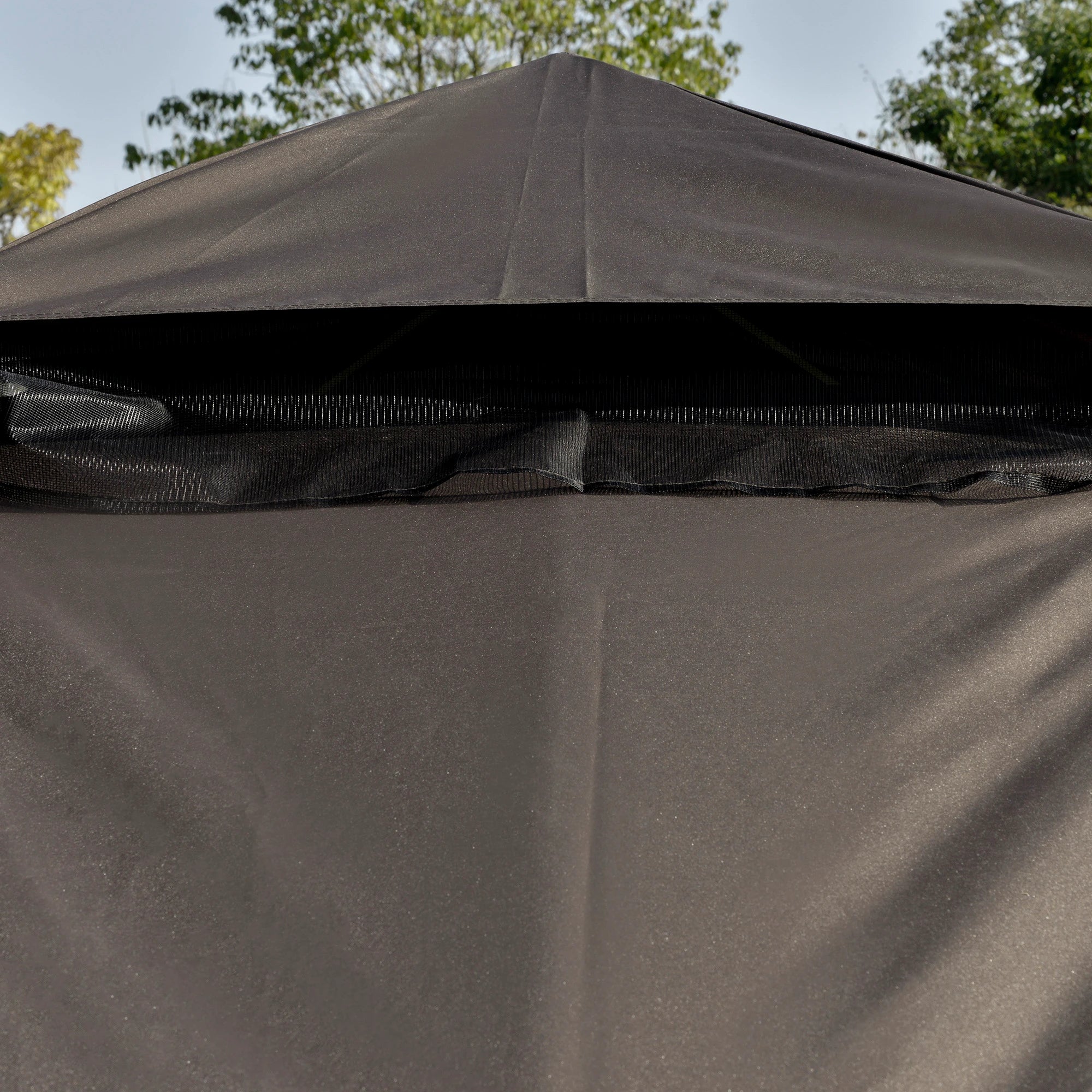 10'x10' Soft-Top Patio Gazebo, Double Tier Roof, Mesh Curtains Gazebos at Gallery Canada
