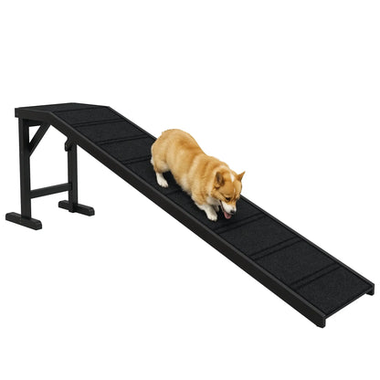 Pet Ramp Bed Steps, Non-Slip Carpet Top, Pine Wood, 74"L x 16"W x 25"H, Black Dog Stairs at Gallery Canada