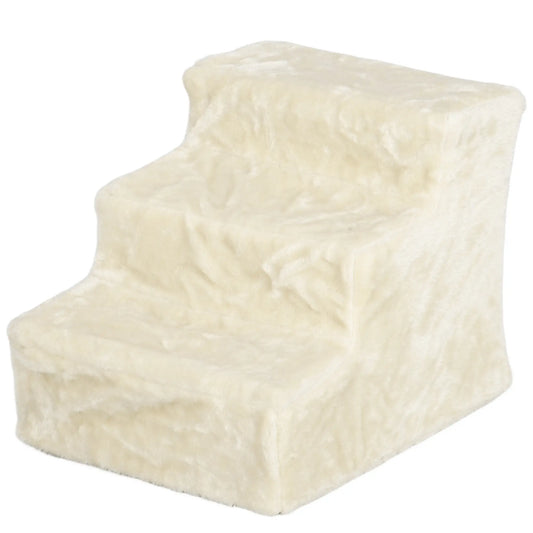 3-Step Dog Ramp for Sofa, Bed, Couch, Removable Cover, Beige Dog Stairs Beige at Gallery Canada