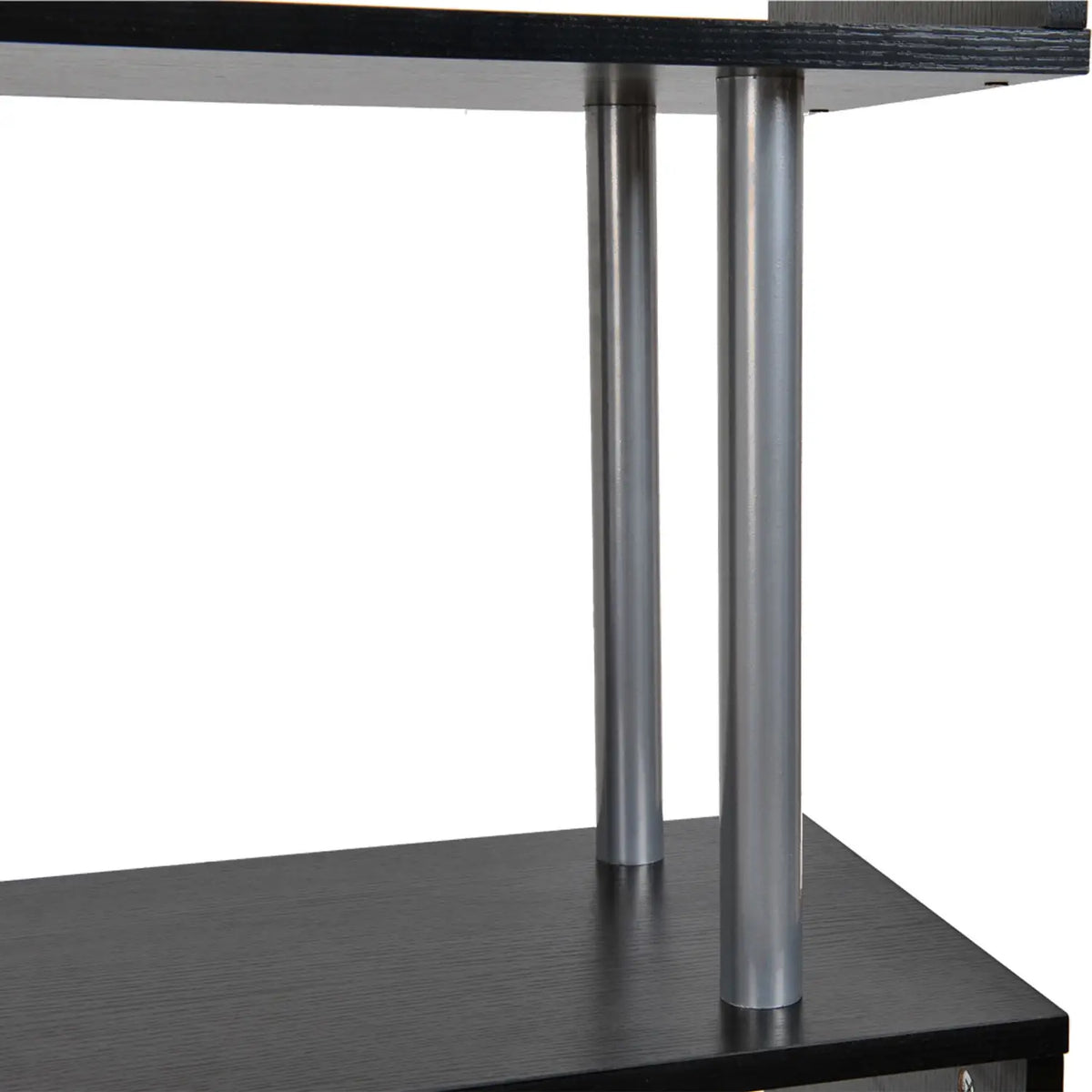 5-Tier Geometric Wooden Bookcase, S-Shaped Storage, Black Display Bookshelves at Gallery Canada