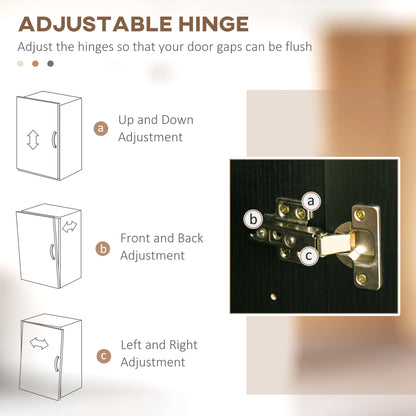 72" Kitchen Buffet with Hutch, Freestanding Cupboard, Pantry, Wood Grain, Black Kitchen Pantry Cabinets at Gallery Canada