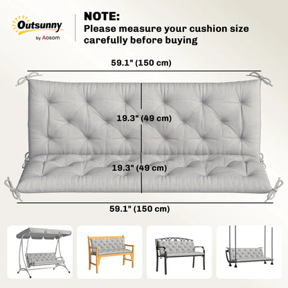 3-Seater Outdoor Swing Chair Cushions, Patio Garden, Light Grey Patio Chair Cushions at Gallery Canada