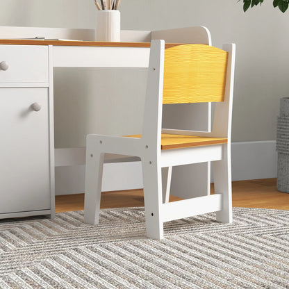 Kids Desk and Chair Set, Study Table with Storage Drawer, White Kids Desk Sets at Gallery Canada