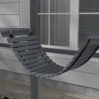 Outdoor Cat Enclosure Wooden Feral Cat House w/ Weatherproof Canopy, Bridges, Resting Boxes, Platforms, for 3-6 Cats Outdoor Cat Enclosures at Gallery Canada