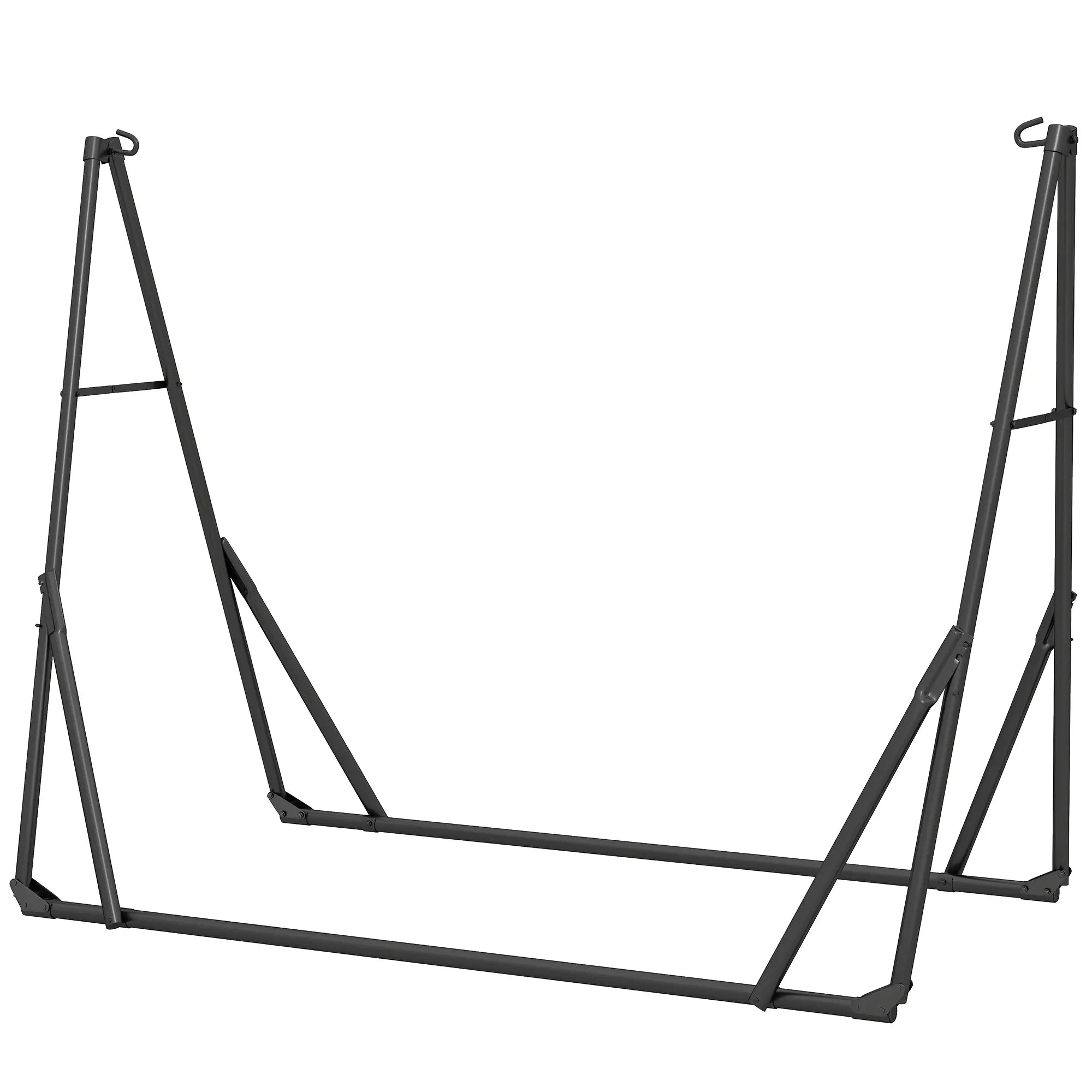 9.5ft Portable Adjustable Foldable Steel Hammock Stand, Black Hammock Stands Black at Gallery Canada