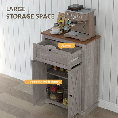 Farmhouse Storage Cabinet With Doors, Drawer, Grey Wash Storage Cabinets at Gallery Canada