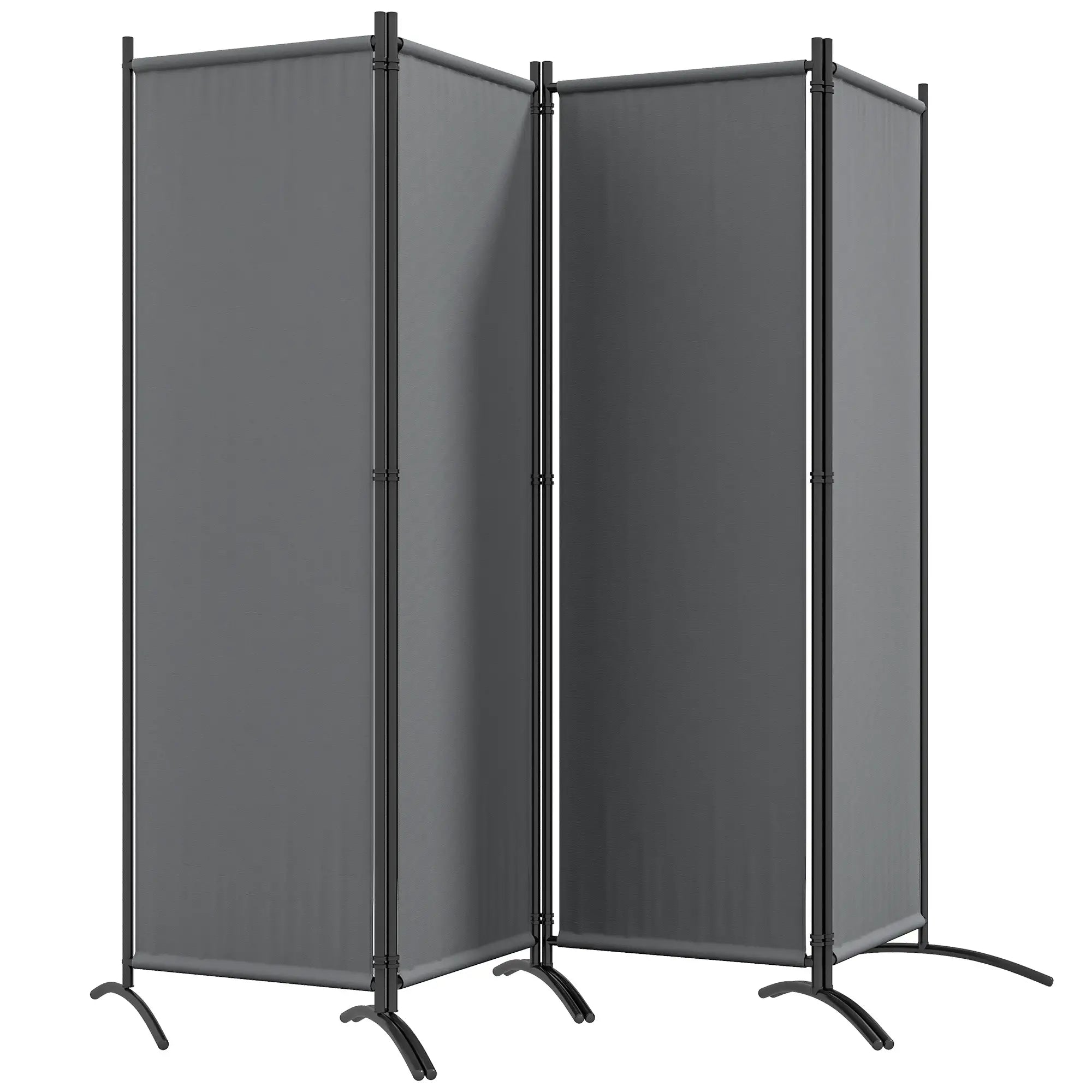 Folding Room Divider, Privacy Screen, 5.6FT Tall, Dark Grey Side Awnings Dark Grey at Gallery Canada