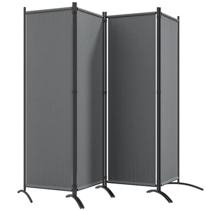 Folding Room Divider, Privacy Screen, 5.6FT Tall, Dark Grey Side Awnings Dark Grey at Gallery Canada