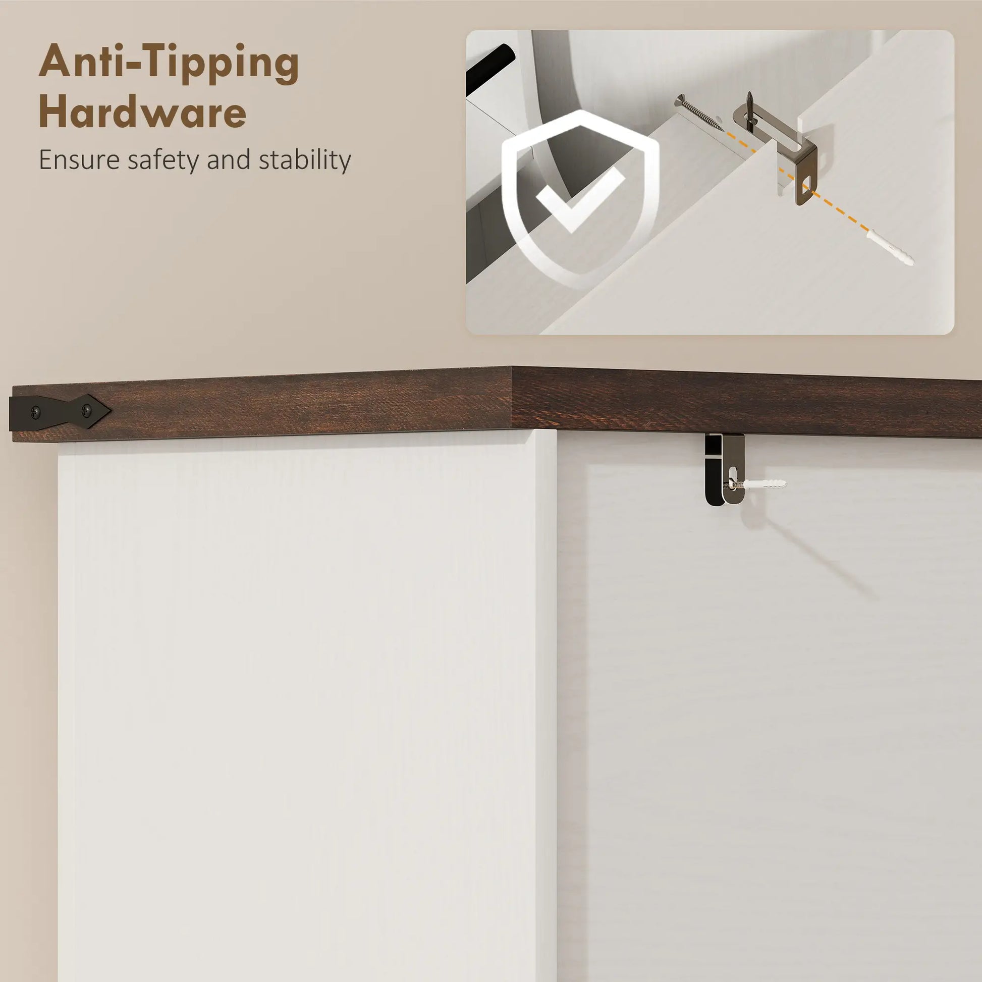 53.5 Inch Pantry Cabinet, Adjustable Shelves, 6 Door Spice Racks, White Kitchen Pantry Cabinets at Gallery Canada