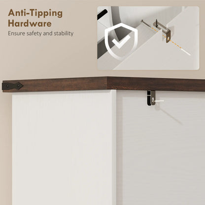 53.5 Inch Pantry Cabinet, Adjustable Shelves, 6 Door Spice Racks, White Kitchen Pantry Cabinets at Gallery Canada