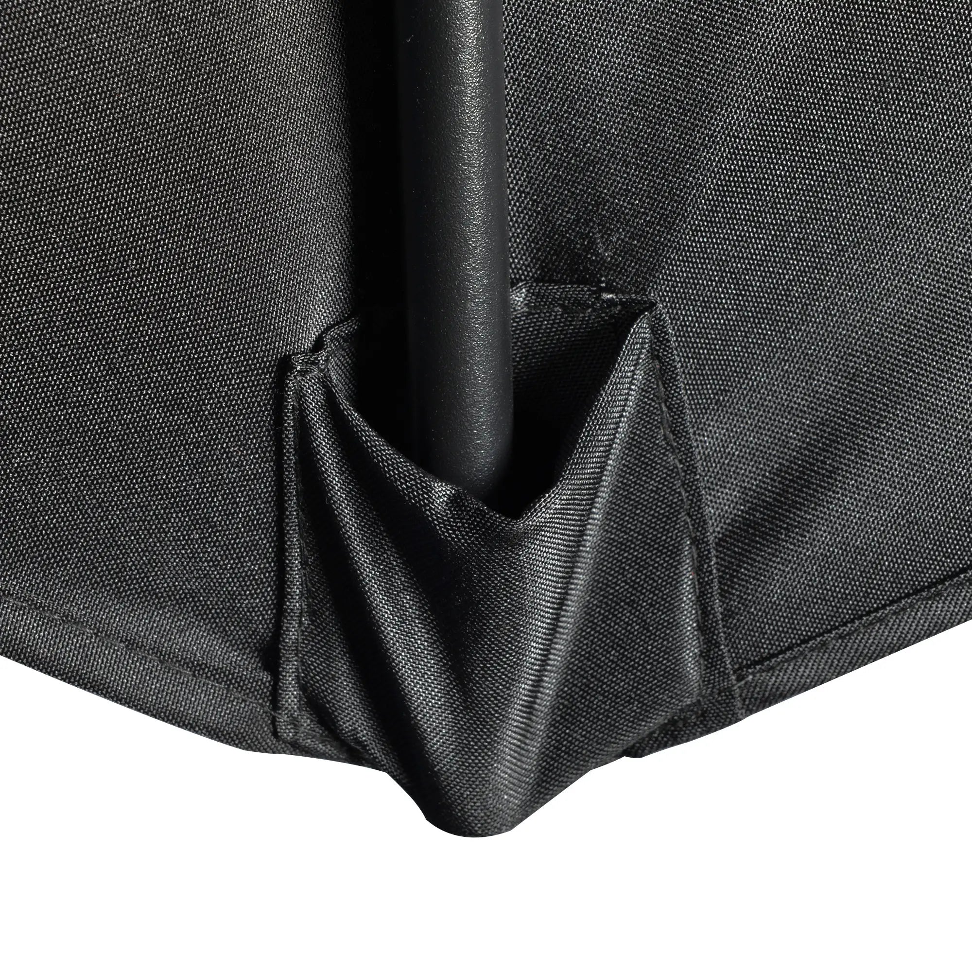 9ft Half Round Outdoor Umbrella, Patio Sun Shade, 5 Ribs, Black Sun Umbrellas at Gallery Canada