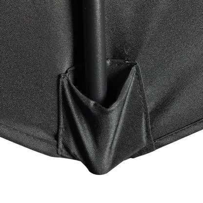 9ft Half Round Outdoor Umbrella, Patio Sun Shade, 5 Ribs, Black Sun Umbrellas at Gallery Canada
