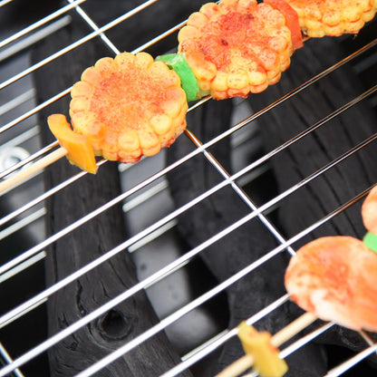Charcoal BBQ Grill With Warming Rack, Portable Barbecue Smoker, 89 x 60 x 83 cm, Black Charcoal BBQ Grils at Gallery Canada
