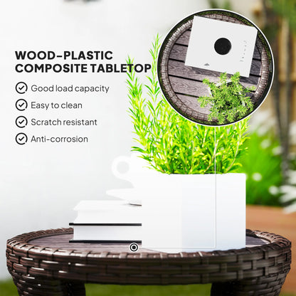 18" Wicker Outdoor Coffee Table, PE Rattan, 2-Tier Storage, Brown Coffee Tables at Gallery Canada