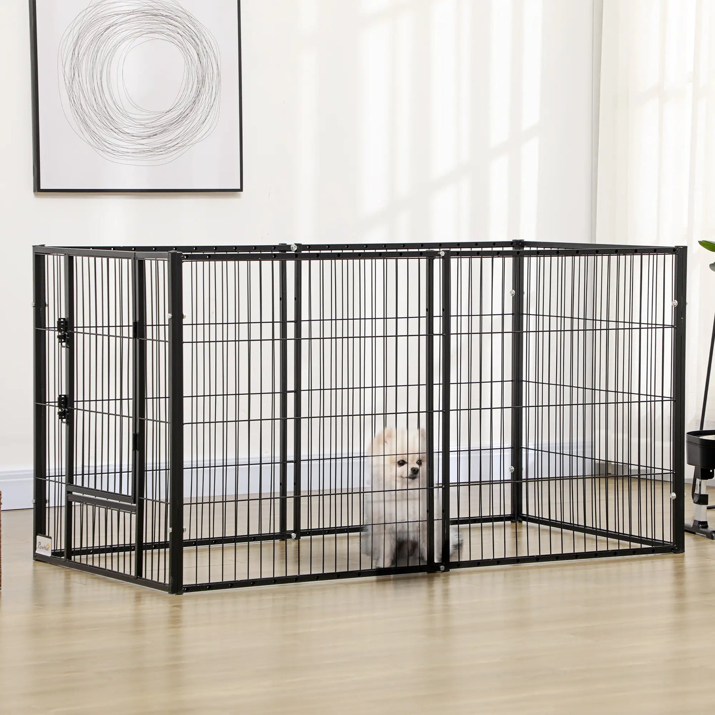32.5" - 59" x 32" 6 Panel Dog Playpen, Heavy Duty, Indoor Outdoor Houses, Kennels & Pens at Gallery Canada