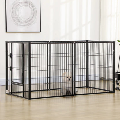 32.5" - 59" x 32" 6 Panel Dog Playpen, Heavy Duty, Indoor Outdoor Houses, Kennels & Pens at Gallery Canada
