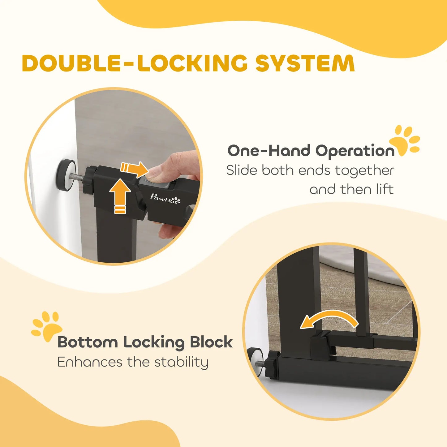 30"-41" Extra Wide Pet Gate, 35"H, Small Door, Black Houses, Kennels & Pens at Gallery Canada