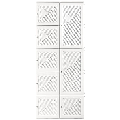 Portable Wardrobe Closet, Folding Clothes Storage Organizer, White Clothing Storage White at Gallery Canada