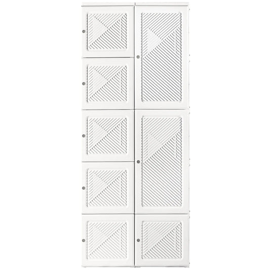 Portable Wardrobe Closet, Folding Clothes Storage Organizer, White Clothing Storage White at Gallery Canada
