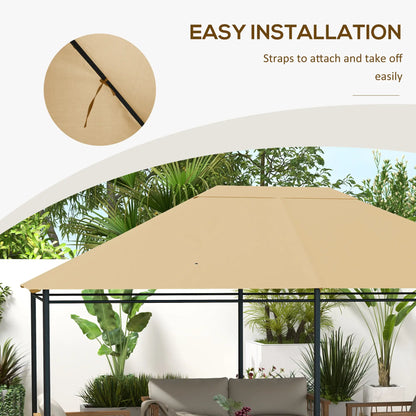 10' x 13' Gazebo Canopy Cover, Roof Replacement, Khaki Gazebo Canopy Replacement at Gallery Canada