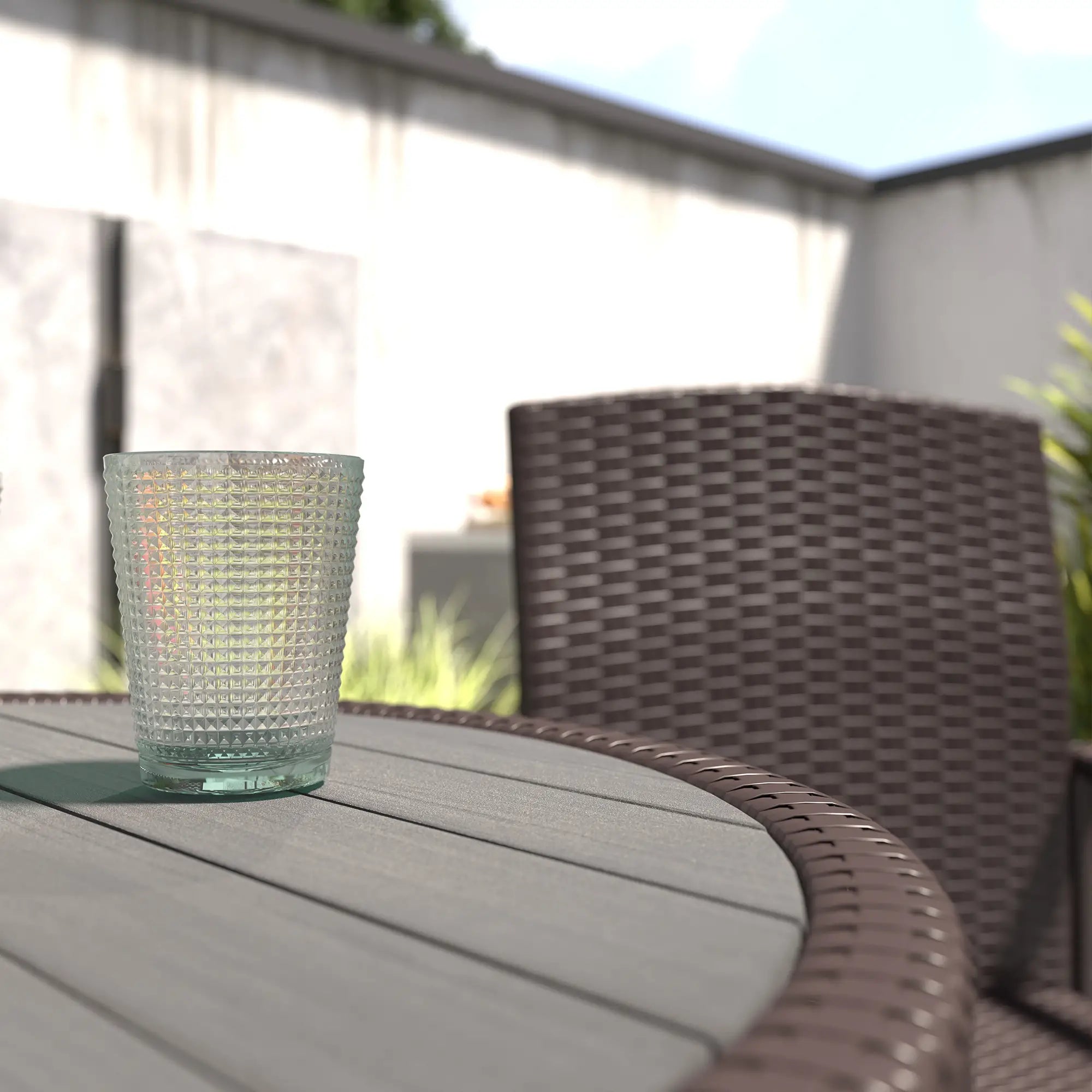 3-Piece Patio Bar Set, Rattan Bistro Table and Chairs, Dark Brown Bistro Sets at Gallery Canada