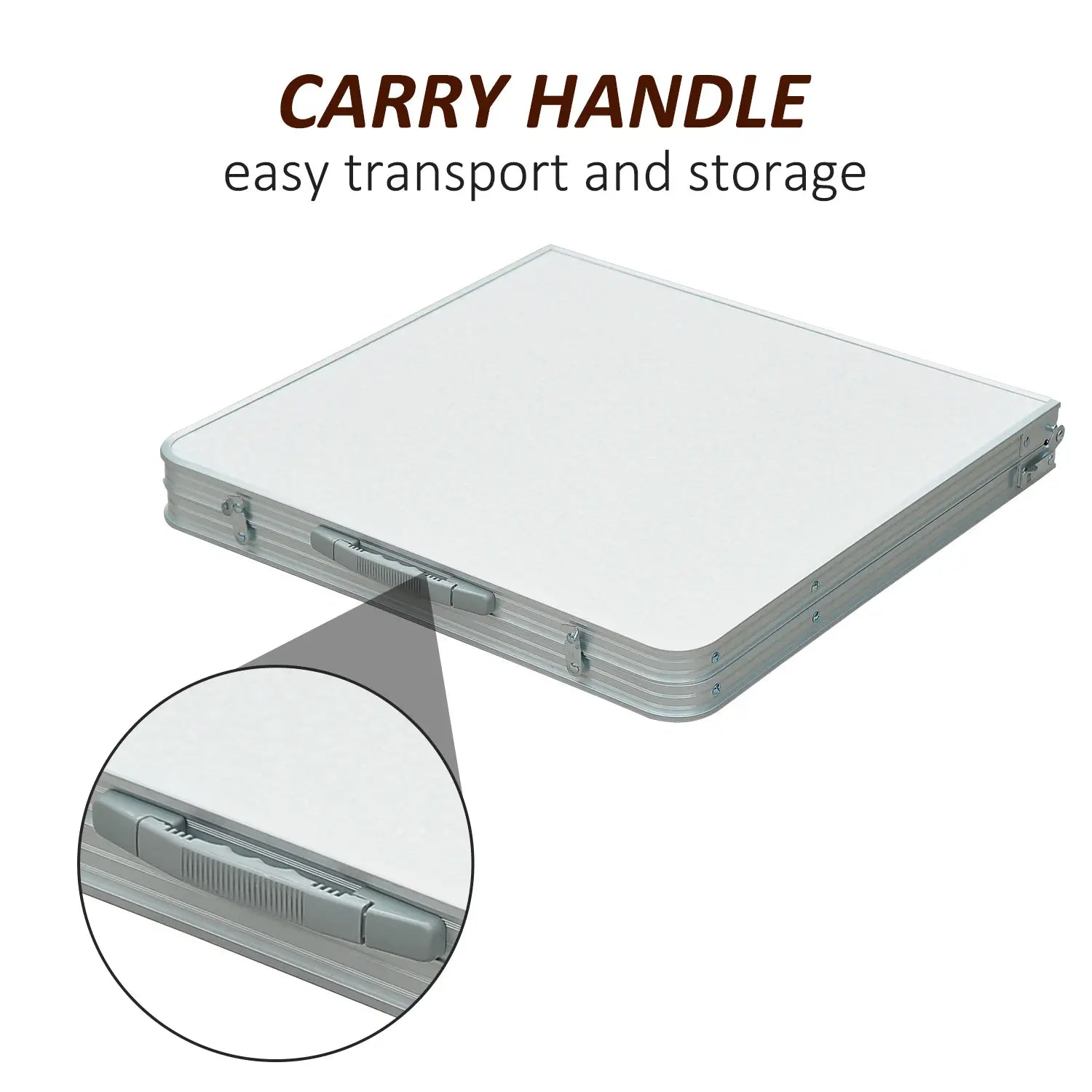 4ft Foldable Camping Table, Picnic BBQ Desk, Indoor Outdoor, Silver Picnic Tables & Camping Chairs at Gallery Canada