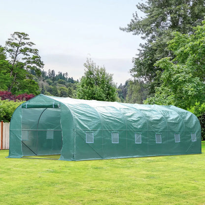 26' x 10' x 7' Walk-In Greenhouse, Garden Plant Grow Tent, Steel Frame, Green Walk In Greenhouses at Gallery Canada