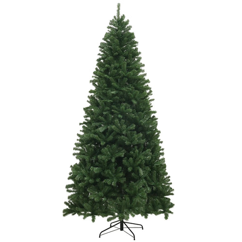 9ft Artificial Christmas Tree, 2132 Branch Tips, Auto Open, Steel Base, Green