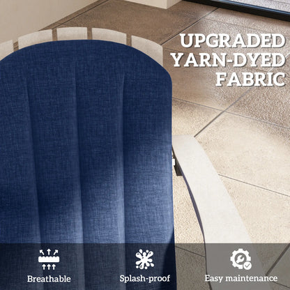 Set of 2 Patio Chair Cushions, High Back, High-Density Foam, Navy Blue Patio Chair Cushions at Gallery Canada