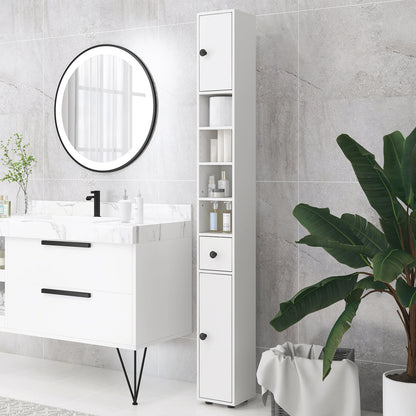 71" Tall Bathroom Storage Cabinet, Adjustable Shelves, 2 Door, White Bathroom Cabinets at Gallery Canada