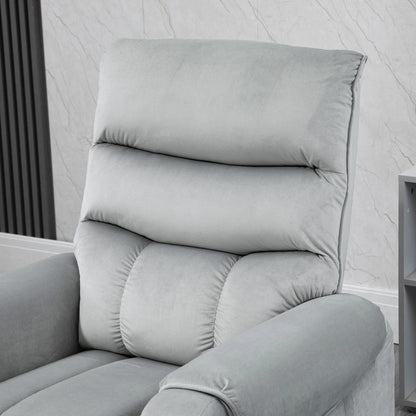 Lift Chair, Massage Recliner with 8 Vibration Points, Footrest, Remote, Grey Electric Power Lift Chairs at Gallery Canada