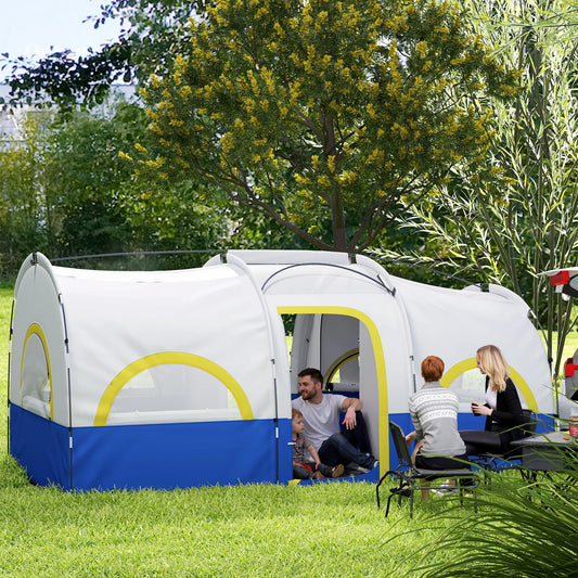 4-6 Person Camping Tent, 3 Room, 3000mm Waterproof, UPF30+, Blue Camping Tents Dark Blue at Gallery Canada
