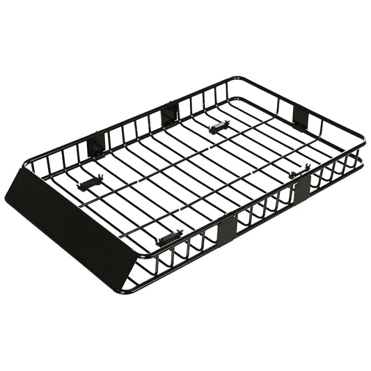 64" x 43" x 39" Adjustable Roof Rack, Universal Cargo Basket, 220 Lbs Automotive Black at Gallery Canada
